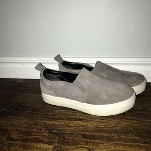 platform grey sneakers